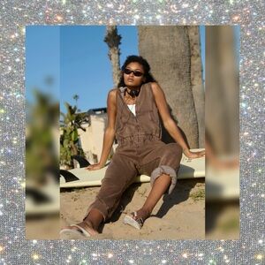 Free People Set Go Onesie in Hickory size S NWT!